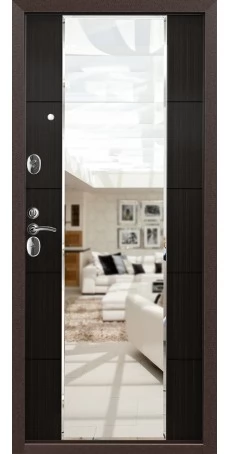 Двери 3К-зеркало / меланж темный